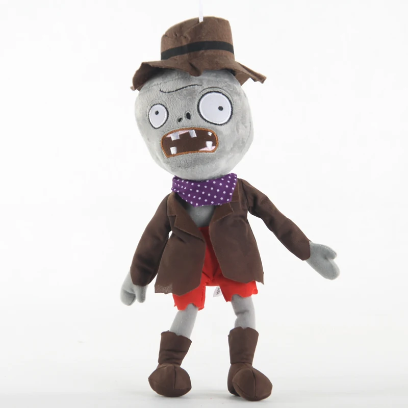 Растения против Зомби Плюшевые игрушки игры плюшевые куклы зомби PP хлопковые игрушки Аниме куклы для детей подарки на день рождения - Цвет: Gray  Cowboy Zombie