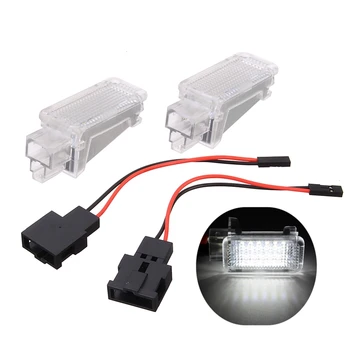 

Pair 12V Car LED Courtesy Door Projector Light For Audi A3/A4/A6/VW/Skoda Foot Nest Lights Ghost Shadow Light Lamp 6500K White