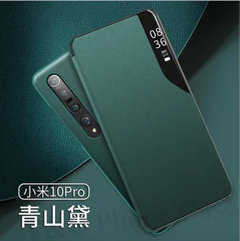 

For Xiaomi mi 10 Case flip, Original PU Flip leather Smart window phone case for xiaomi mi 10 pro cover fundas coque