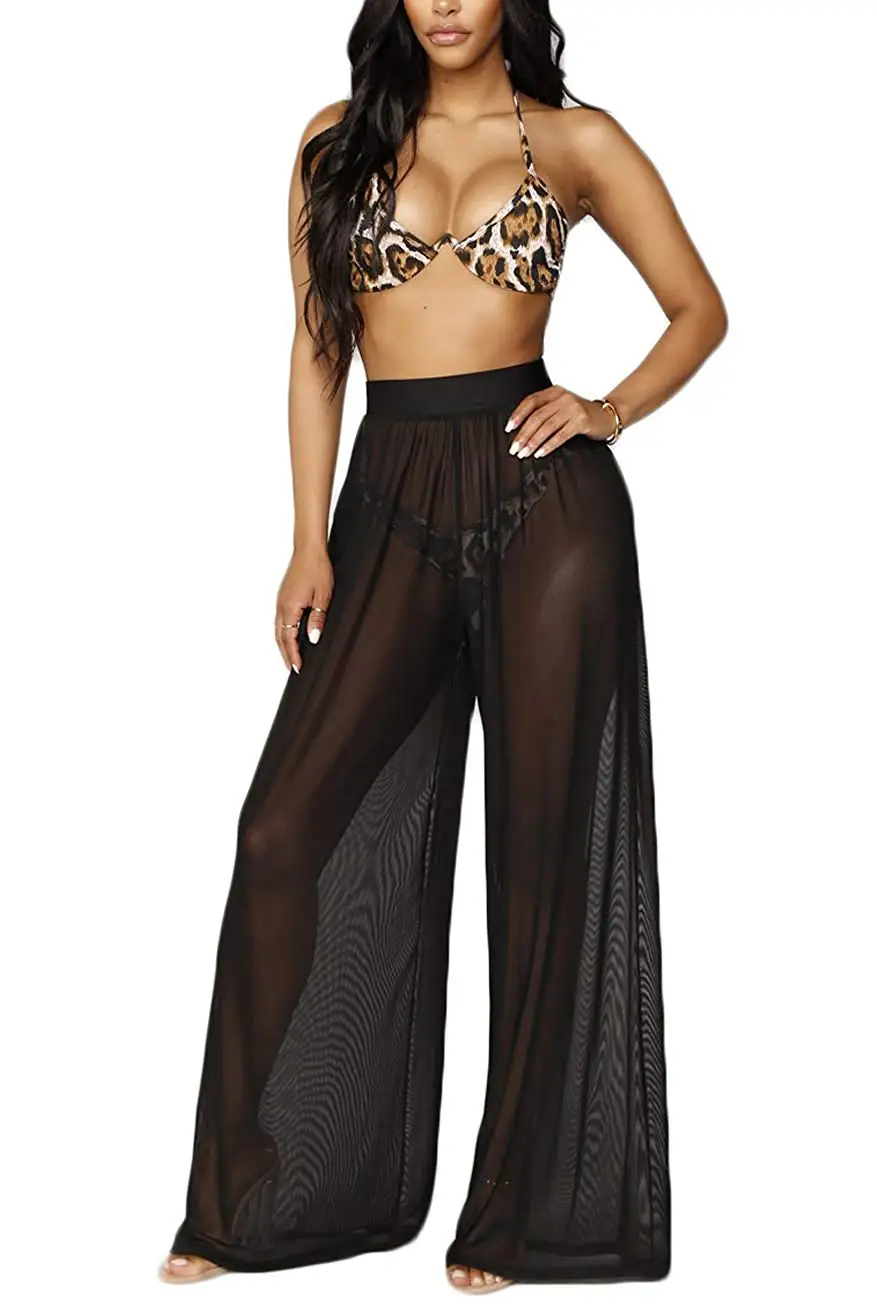 Womens Beach Mesh Long Pant Bikini 