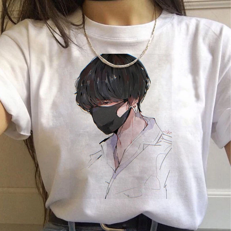 Забавная футболка BONJEAN Bangtan Boys женская большого размера в Корейском стиле Kpop