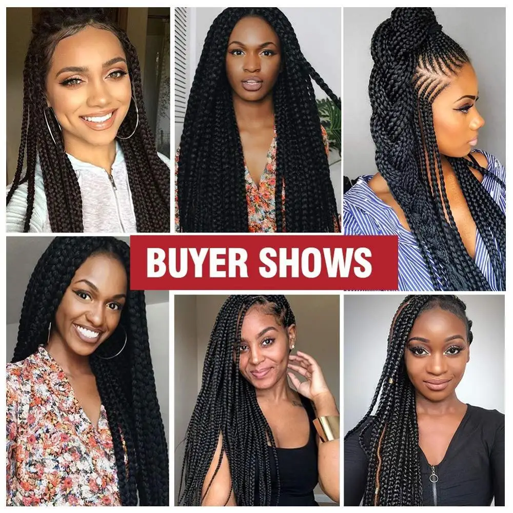 Braiding Hair Extensions Synthetic Hair for Braids Ombre Pre Stretched Jumbo Braids Hot Water Setting Braid Mirra's Mirror