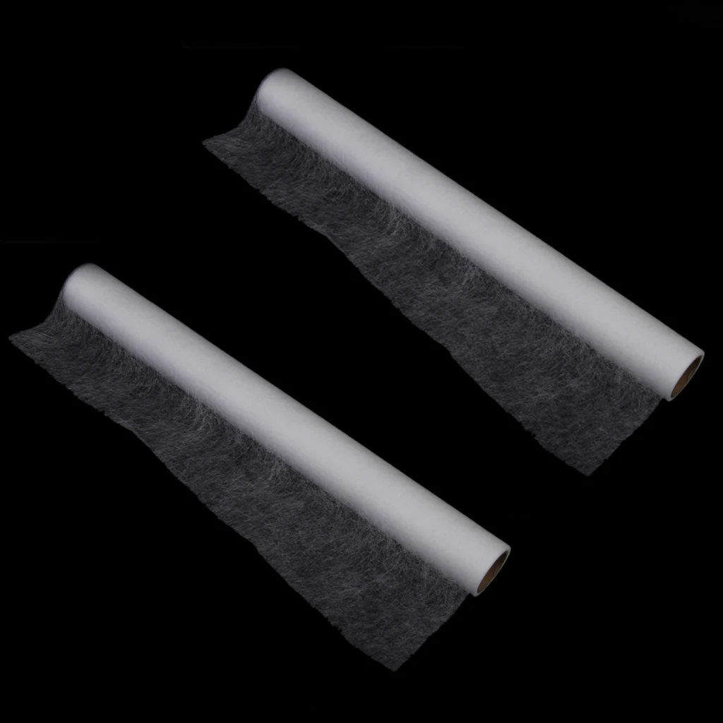 2 Rolls 3 Meters x 40cm Fabric Fusing Tape Adhesive Hem Tape Iron-on Tape Fabric Fusible Bonding Web Tape