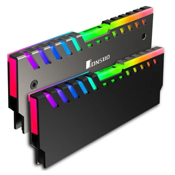 

2pcs Memory Heat Sink RAM Cooling Vest Automatic Color Light Radiator Aluminum