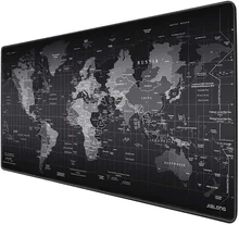 Gamer Accessories XXL Anti-slip Natural Rubber PC Computer Keyboard Desk Mat Gaming Mouse Pad New World Map