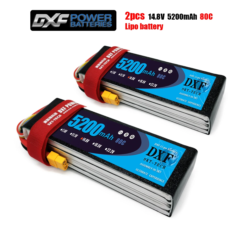 2020 DXF 2 шт. lipo аккумулятор 4S 14 8 в 5200 мАч 80C Max 160C игрушки и хобби для моделей