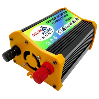 

Power Inverter 3000W - Smart Inverter DC12V to AC220V with 2 USB Ports 4.1A Yellow