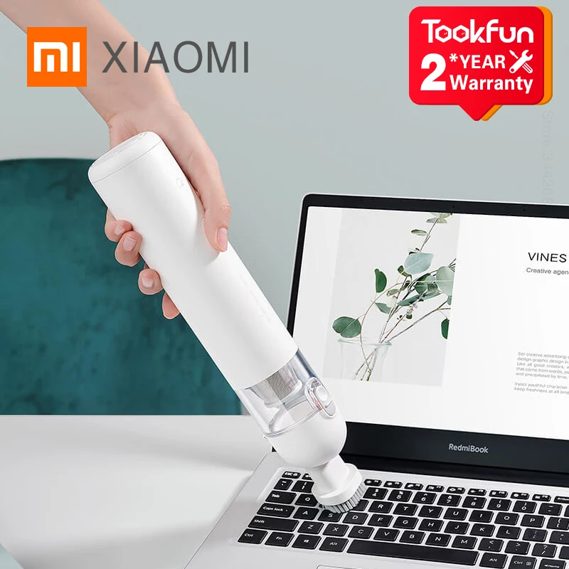XIAOMI MIJIA-Aspirador de mano portátil para coche, minicolector de polvo inalámbrico para el hogar, succión potente de 13000Pa, 30min