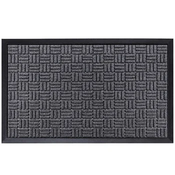 

Front Door Mats, 45x75 cm, All Weather Entry and Back Yard Door Mat, Indoor and Outdoor Safe, Non-Slip Rubber Backing, Absorbent