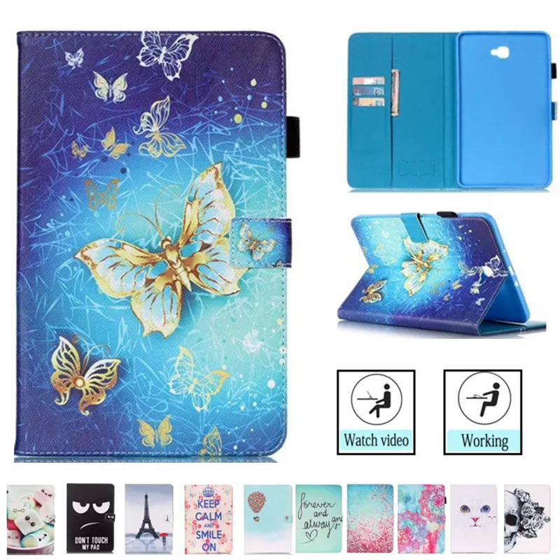 Модный мультяшный чехол для Samsung Galaxy Tab A a6 10 1 2016 T580 T585 с подставкой планшета умный