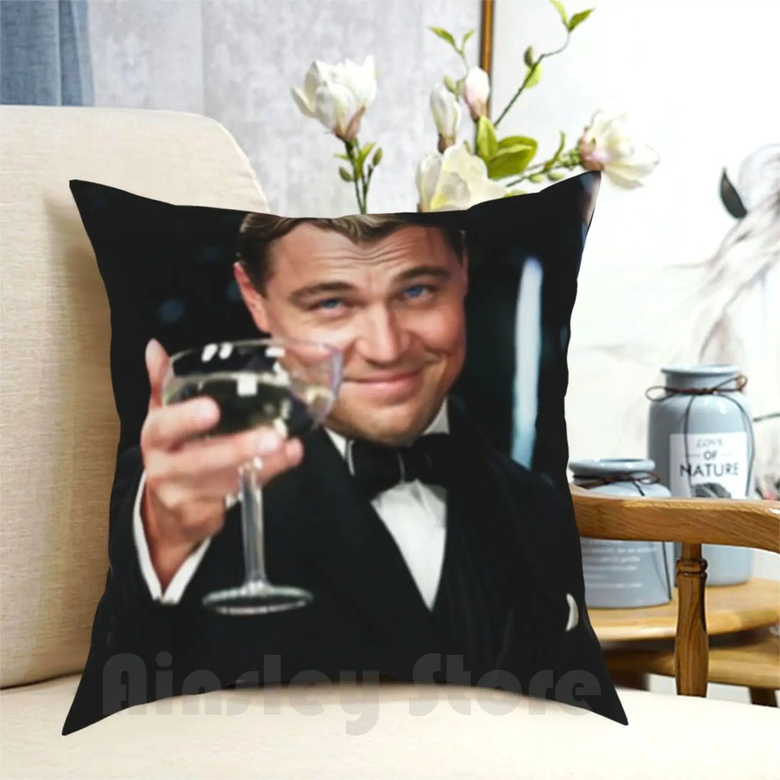 

Leo , Pillow Case Printed Home Soft DIY Pillow cover Leo Leonardo Dicaprio Leonardo Great Gatsby Classic Movies Jpg