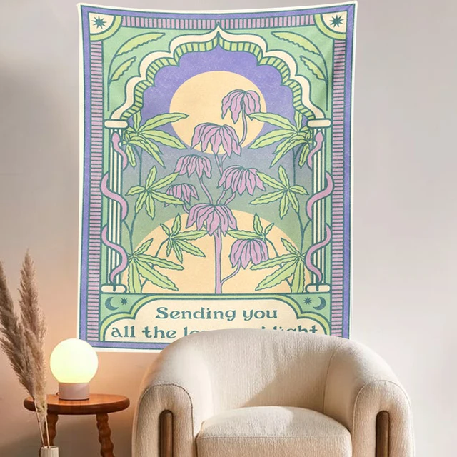 Boho Art Kudtár, Hogy Elküldje Neked Az Összes Szerelmi És Könnyű Bohém Dekoratív Kárpit Hippi Jóga Szőnyeg Nagy Méretű Kanapé Takarót - Image 3