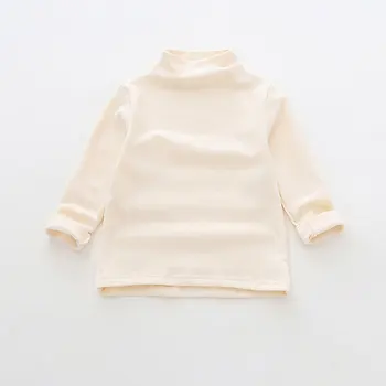 

Fashion baby T-shirt Half high collar long sleeve bottoming shirt Korean version autumn wild tops children's wear