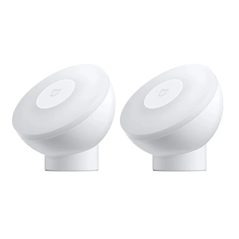 2 pieces Xiaomi Mijia светодиодный индукционный ночник 360 градусов Вращающаяся лампа Регулируемая яркость инфракрасный датчик движения с магнитной основой - Цвет: 2 pieces