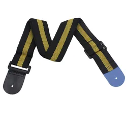 Adjustable Nylon Guitar Shoulder Strap - Universal Fit for Acoustic, Classical, Electric, and Bass Guitars (Yellow Guitar Strap)
