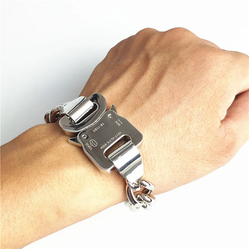 

ALYX Chain Bracelets Men Women Hip-hop Best Quality alyx Metal Button Bracelet belts