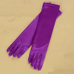 38 см Sposa Femme дешевые фиолетовые перчатки Рождественские атласные стрейч Guantes перчатки для невесты для девочек вечерняя Вечеринка ST017