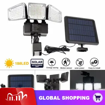 

2200mAh LED Solar Light Floodlight PIR Motion Sensor Intelligent Adjustable Multipurpose Waterproof Wall Lamp for Outdoor Yard