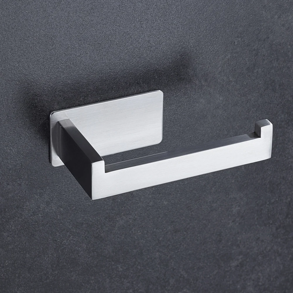 

Convenient Hanger Tissue Roll Stainless Steel Home Self Adhesive Wall Mount Bathroom Paper Holder Decor Accessories