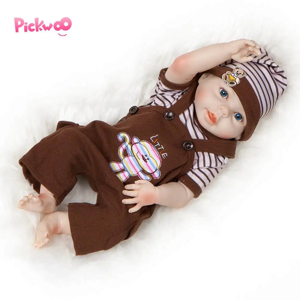 Pickwoo, 48 см, кукла-Реборн, Реалистичная, живая, Brinquedos, Bonecas, кукла для мальчика, Реалистичная, сверхъестественная, кукла, подарки на год, малыш, Playmate