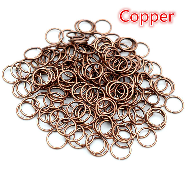 3/4/5/6/7/8/10mm Metal DIY Jewelry Findings Open Single Loops Jump Rings & Split Ring for jewelry making