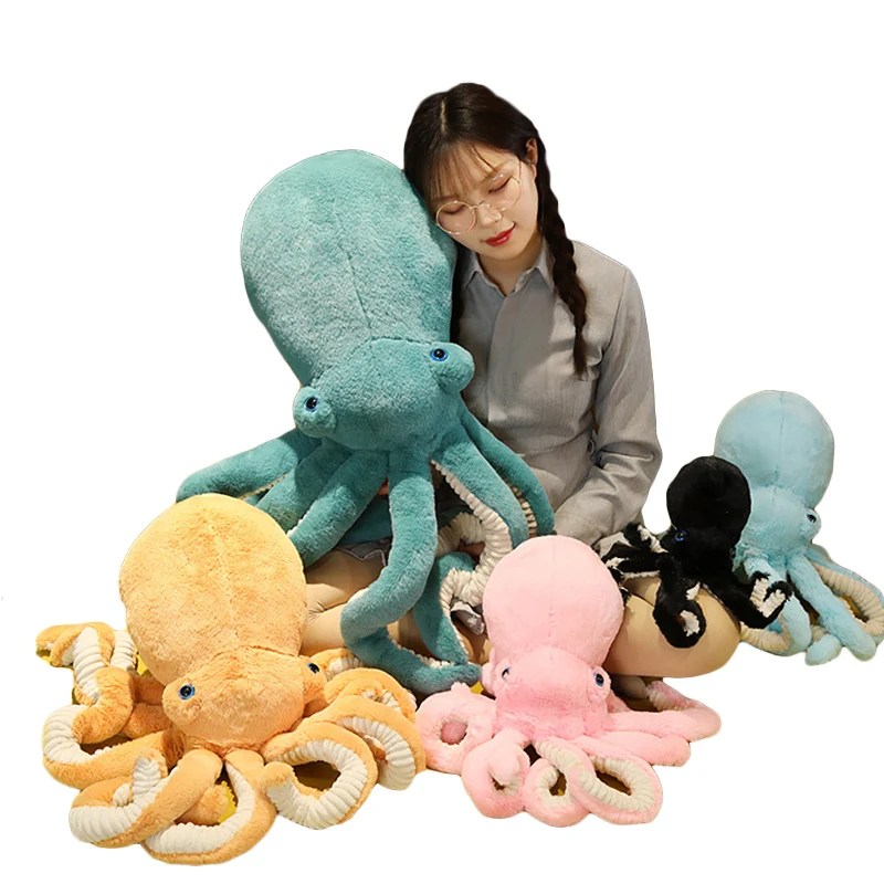 30cm-90cm Lifelike Plush Octopus Toy 90cm Big Size Octopus Pillow Stuffed Marine Life Soft Doll Kids Toys brauberg закладки для книг магнитные c высечкой marine life