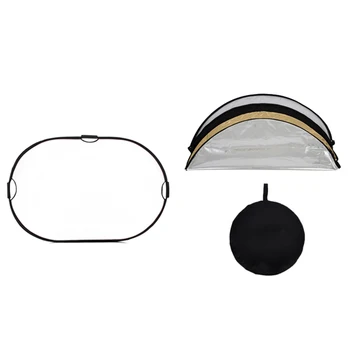 

5 In 1 Non-Slip Multi Disc Portable Photography Lighting Photo Studio Reflector Zipper Oval Collapsible Travel With Handle