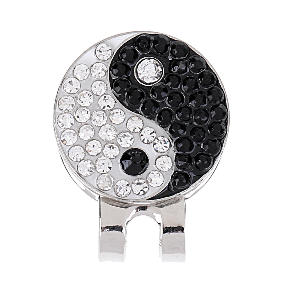 Sturdy Yin Yang Magnetic Hat Clip Golf Ball Marker Fit for Golf Cap Visor