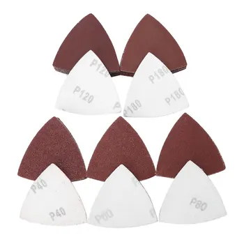 

40/50 Grit Sheets Aluminum Oxide Triangle Sandpaper Durable Deburring Sanding Paper Wall Paint Polishing Abrasive Cleaning Tools