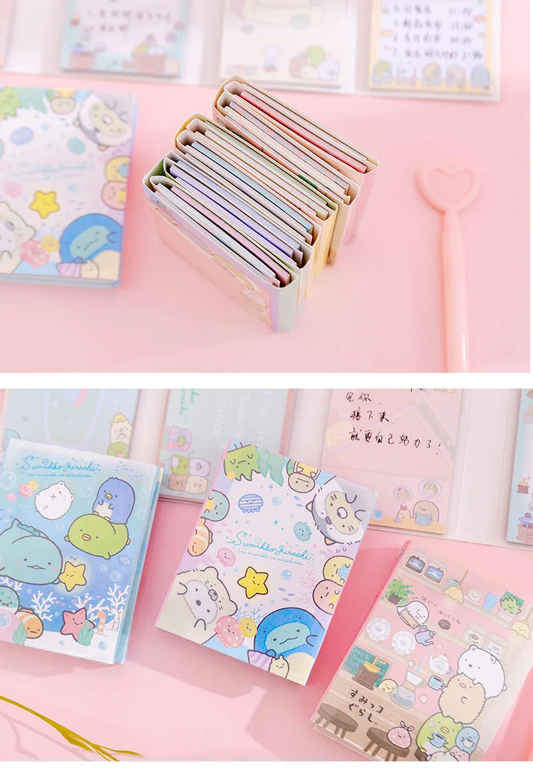 Sumikko Gurashi Coffee House 6 Folding Memo Pad Sticky Notes Escolar Papelaria School Supply Bookmark Label