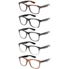 Boncamor Reading Glasses Spring Hinge Prescription HD Reader Men and Women Decorative Eyeglasses Diopter +100+200+500+600 6