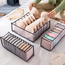 3Pcs/Set Underwear Bra Organizer Storage Box Socks Scarf Drawer Organizers Container Lattice Mesh Drawer Tidy Divider