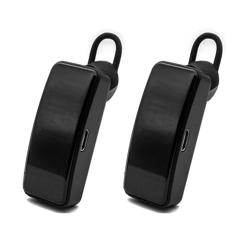 

FFYY-2PCS Mini Walkie Talkie Headset 16CH 2-Way UHF 400-480Mhz Radio Transceiver Rechargeable for Service Industry