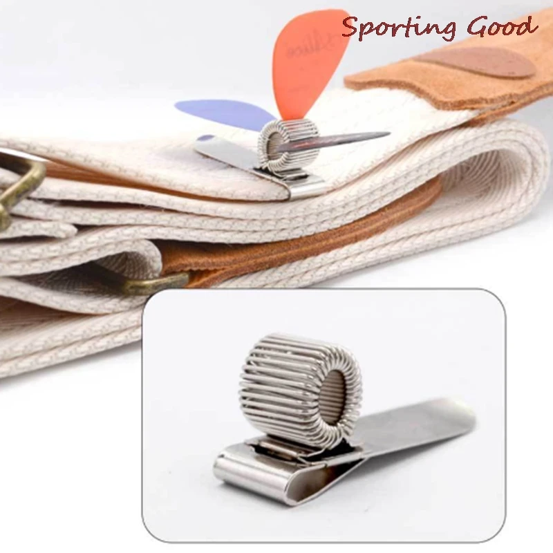 Guitar Picks Holder Metal Acoustic Guitar Picks Holder Clip Metal Guitarra Picks Clip With 3pcs Picks( Random Delivery)