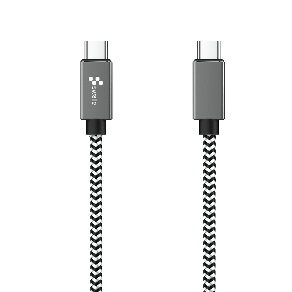 Swalle USB 3,0 type C к USB C кабель для samsung S9 S8 Note 9 8 PD Быстрая зарядка 4,0 USB-C кабель для быстрой зарядки для MacBook Pro - Цвет: USB 3.0 Silver