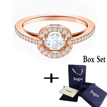 

SWA Jewelry 2020 New Ring Brilliant White and Light Blue Wyatt Crystal Female Engagement Ring Gift the best choice for gifts