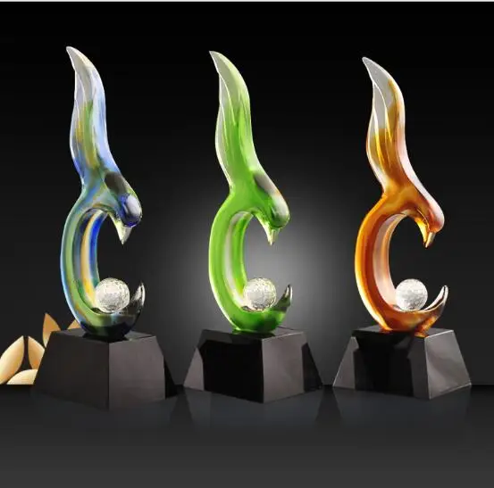 2019 the latest all new style top quality golf trophy Golf Cup Luxury Liuli Customized Crystal free shipping | Спорт и развлечения