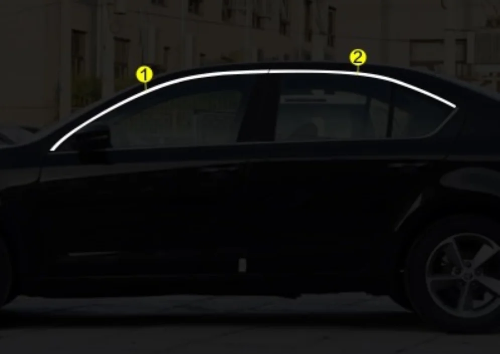 Автомобильный Стайлинг, отделка окна автомобиля из нержавеющей стали для Skoda Octavia