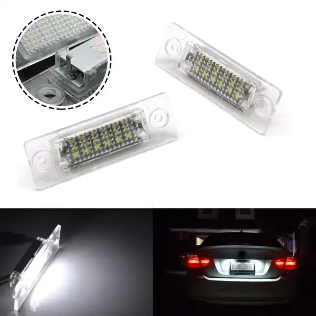 US $7.10 2x LED Number License Plate Light Lamp For VW Transporter T5 Multivan MK5 Caravelle Eurovan Passat 