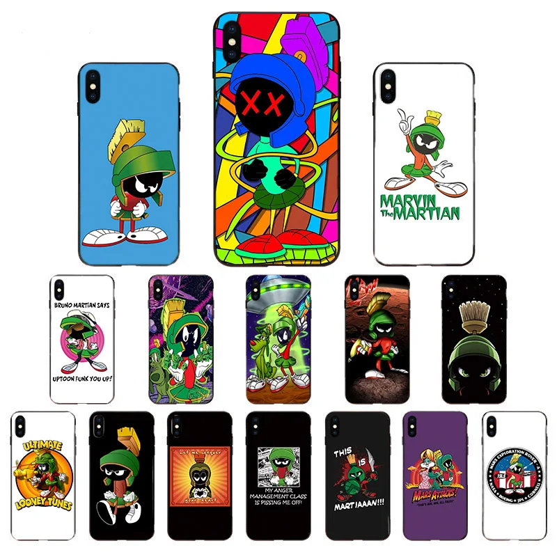 Индивидуальный чехол Marvin The Martian для телефона iPhone 11 11Pro XR XS MAX 8 X 7 6S 6 Plus SE 2020 5 дюймов