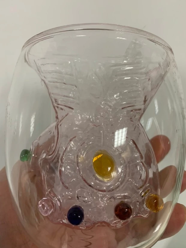 Стеклянная чашка с двойными стенками Thanos Infinity Gauntlet креативная стеклянная для