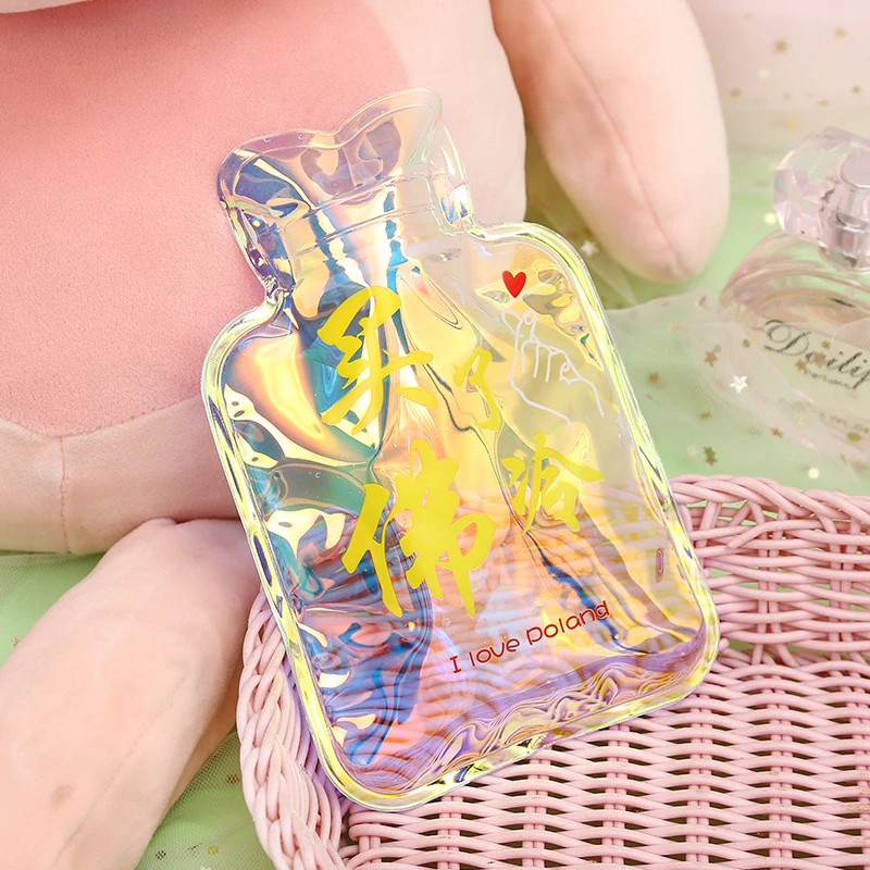 Лазерная печать ручная Теплая бутылка для воды прекрасный мультфильм мини грелка портативный ручной подогреватель для девочек карманные ножки сумки для горячей воды - Цвет: 112WXL-C