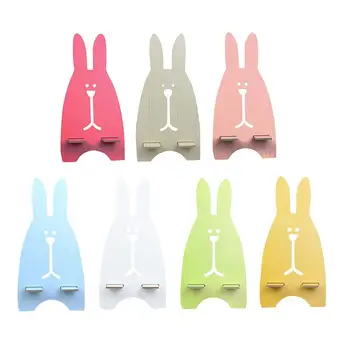 

Lovely Cute Rabbit Design Durable Wood Phone Holder Universal Desktop Stand Mount Holder For Smartphones