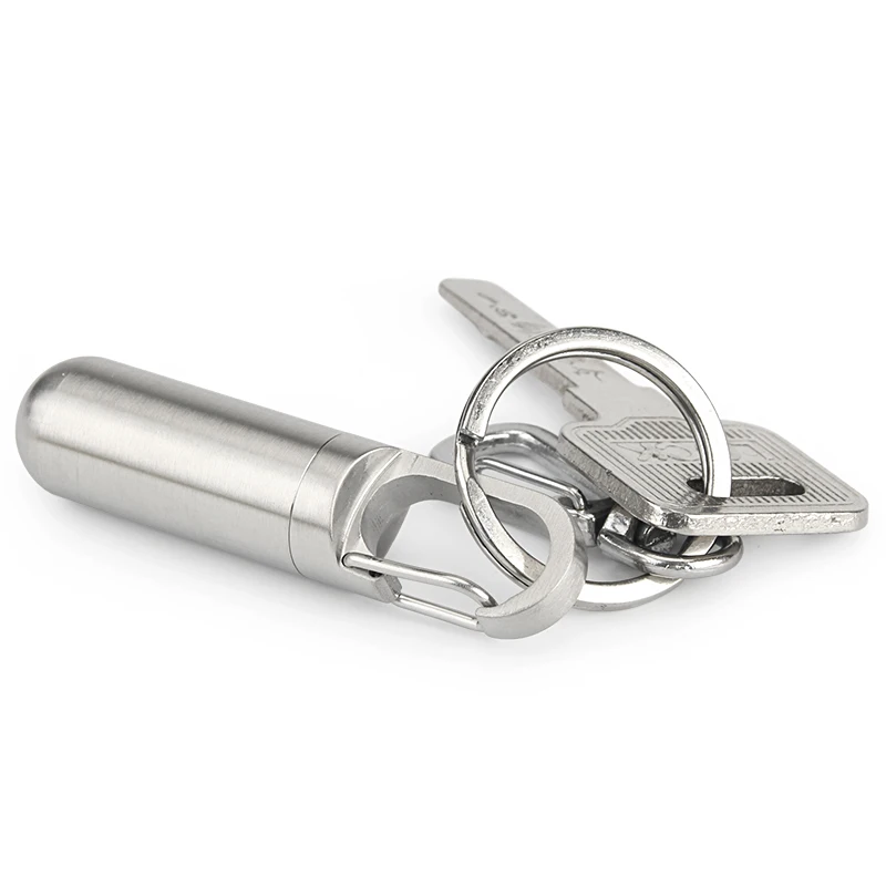 Stainless Steel Seal Bottle Canister Bottle EDC Keyring Accessories Outdoor Camping Small Tool