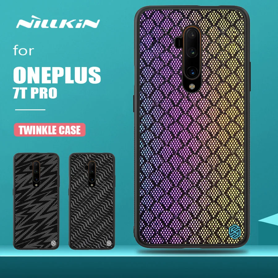 Чехол Nillkin для Oneplus 7T Pro глянцевый силиконовый мягкий каркас с жесткой текстурой