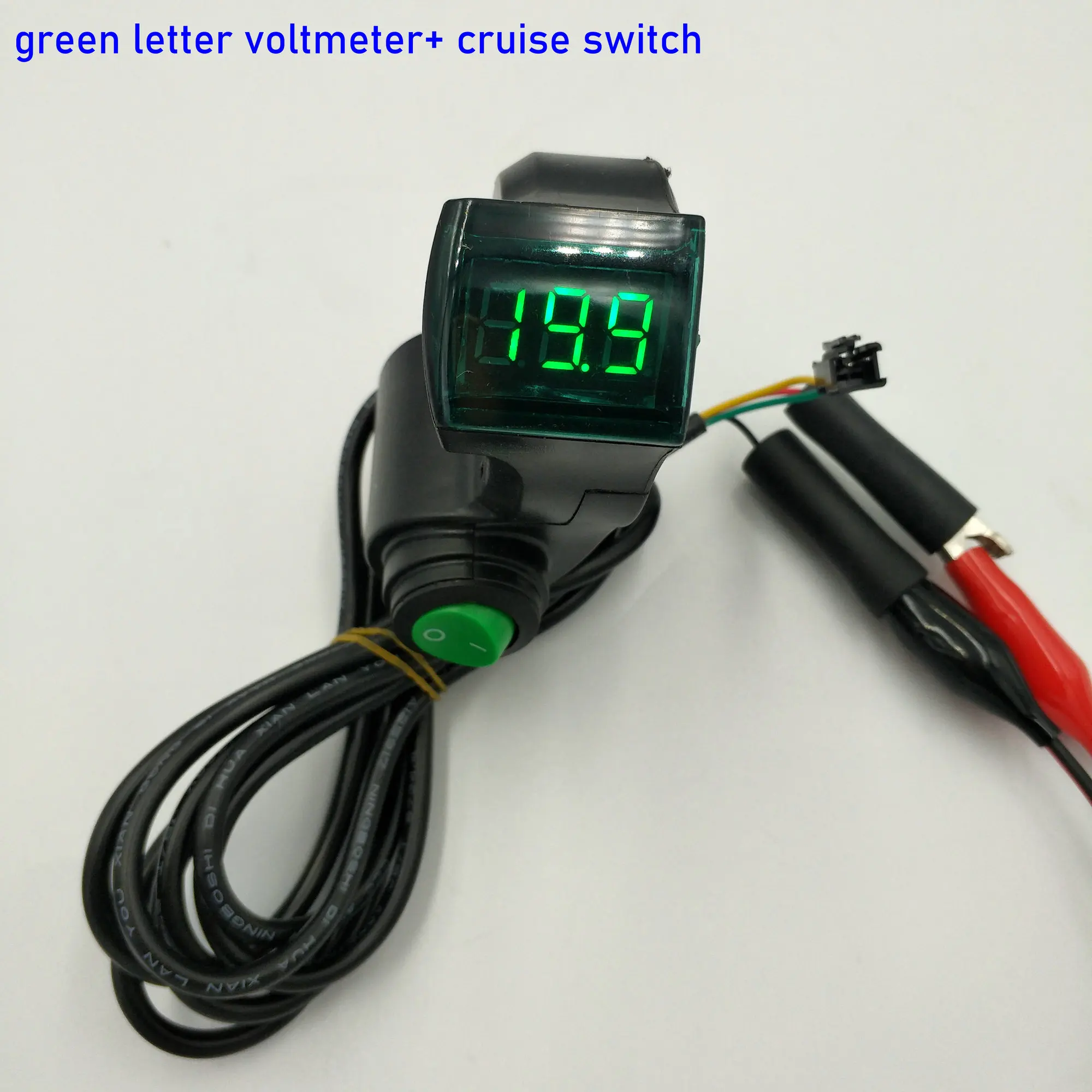 Voltmeter+cruise Switch Battery Voltage Indicator Electric Bike