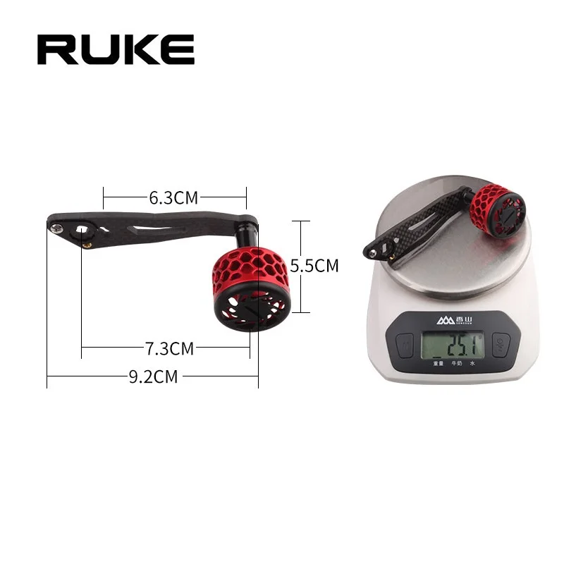 Рыболовная катушка RUKE рукоятка из углеродного волокна для Daiwa Abu и Shimano размер