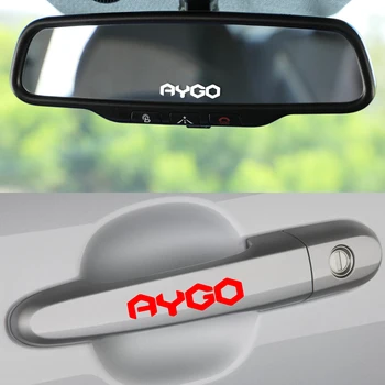 

4PCS for Toyota Aygo Auto Whole Body Decor Vinyl Trim Stickers Reflective Sport Car Brand Letters Car PVC Decals Car Accessorie