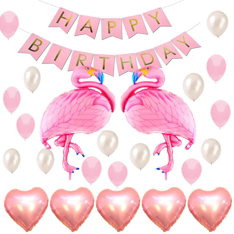24pcs-Pink-Flamingo-Balloons-H