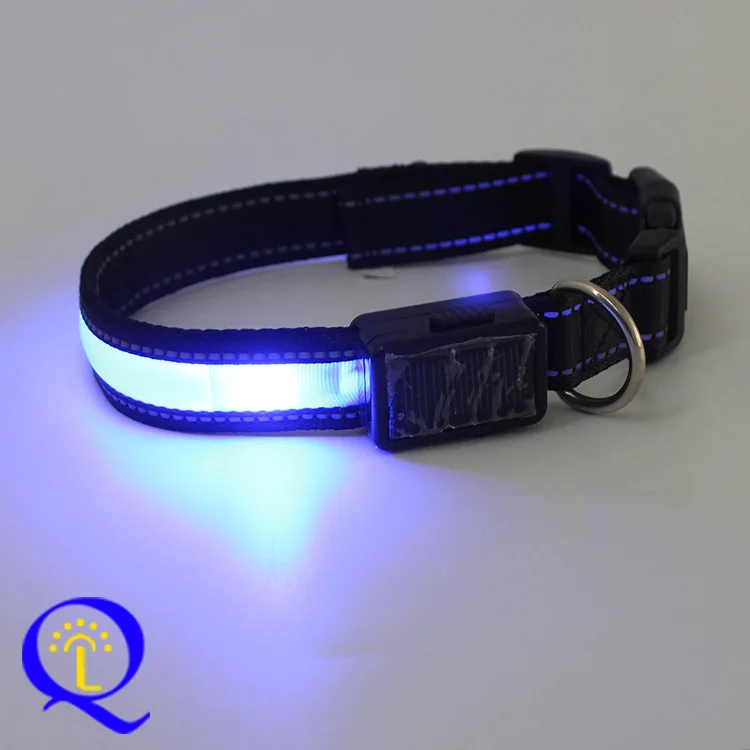 

LED Pet Collar LED Shining Dog Traction Collar Solar Charging Pet Electronic Supplies